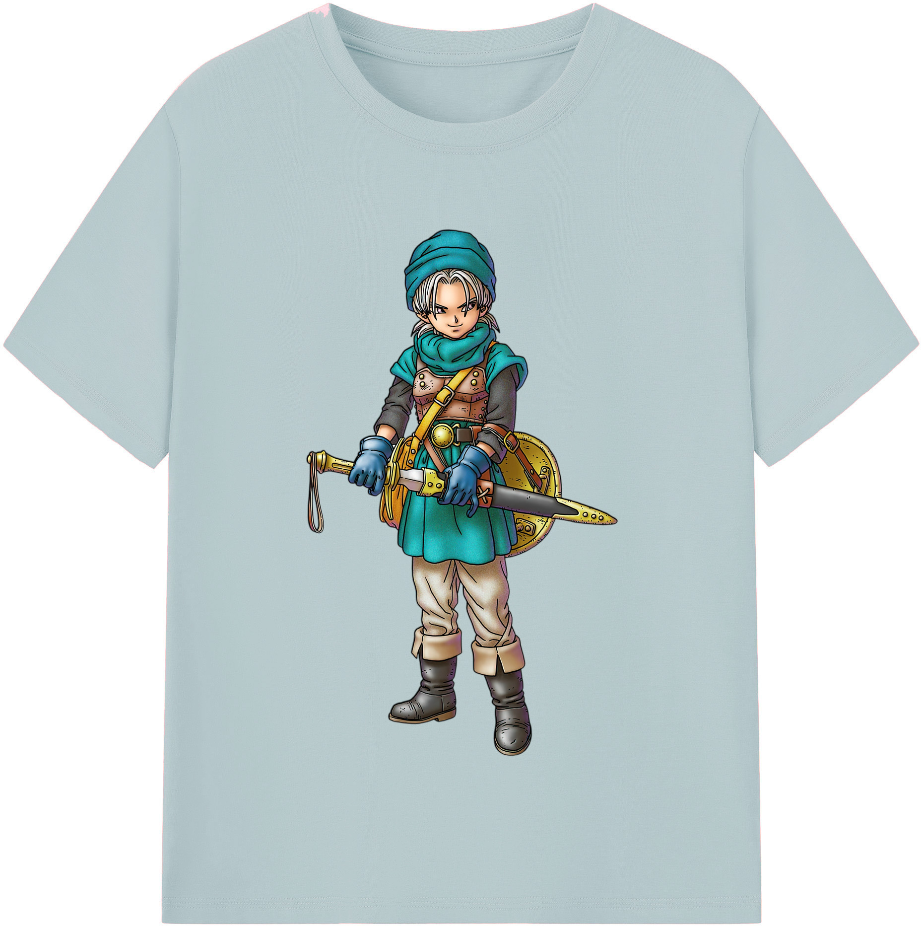 （画像用） ドラゴンクエスト Doragon Kuesuto Dragon Quest 綿100％半袖Tシャツ（フロントプリント）